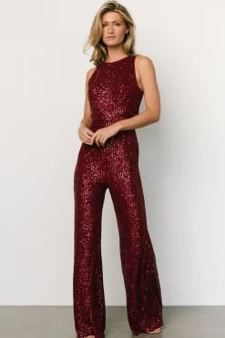 Best Baltic Born Hillary Sequin Jumpsuit | Wine