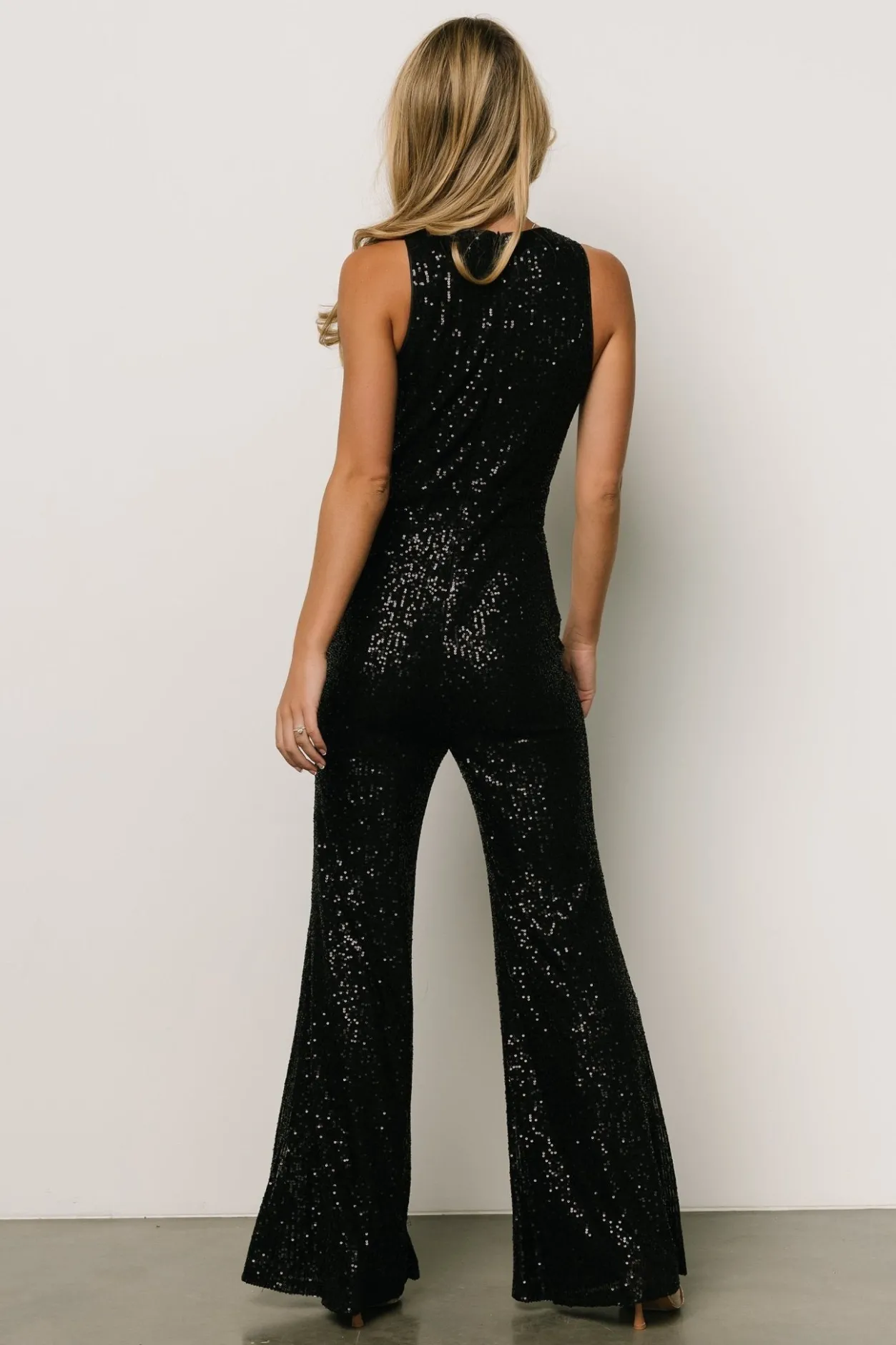 Clearance Baltic Born Hillary Sequin Jumpsuit | Black