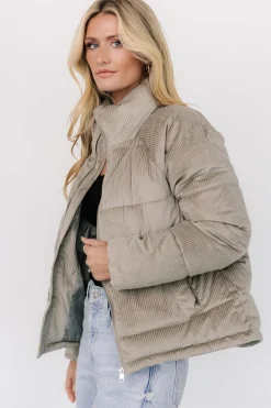 Fashion Baltic Born Holden Corduroy Puffer Jacket | Dusty Sage DustySage