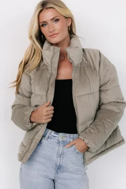 Fashion Baltic Born Holden Corduroy Puffer Jacket | Dusty Sage DustySage