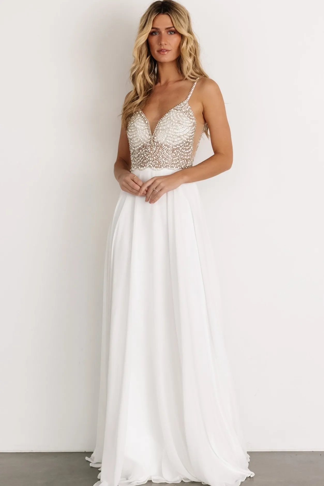 Hot Baltic Born Honor Beaded Bridal Gown | Off White OffWhite