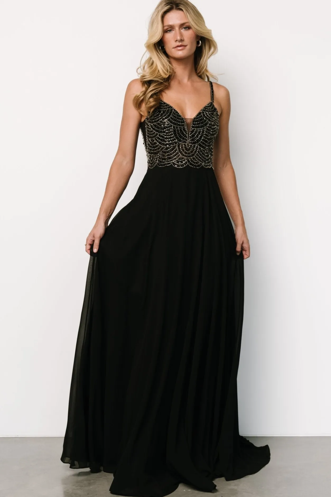 Fashion Baltic Born Honor Beaded Bridal Gown | Black
