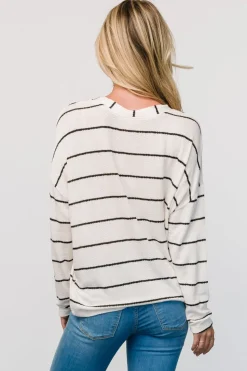 Hot Baltic Born Houston Relaxed Sweater Top | Ivory Stripe IvoryStripe