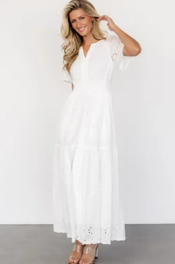 Fashion Baltic Born Hyacinth Eyelet Maxi Dress | Off White OffWhite