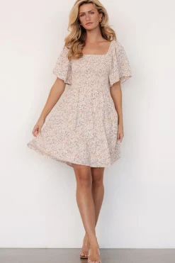 Fashion Baltic Born Idera Short Dress | Cream Floral CreamFloral
