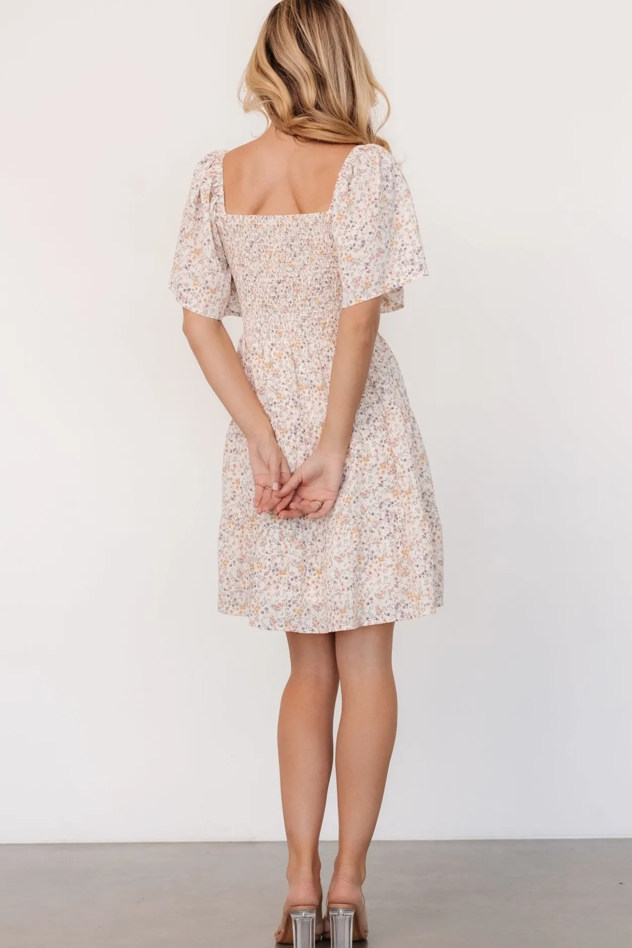 Fashion Baltic Born Idera Short Dress | Cream Floral CreamFloral