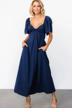 Sale Baltic Born Indie Back Tie Dress | Navy