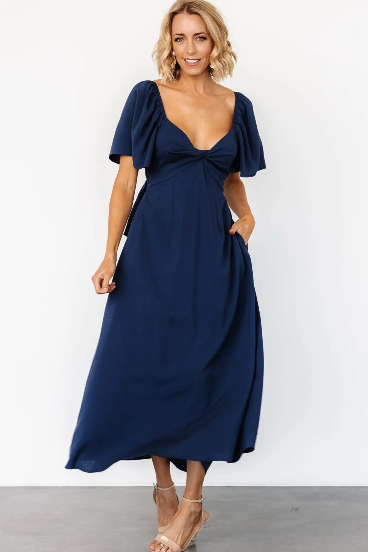 Sale Baltic Born Indie Back Tie Dress | Navy