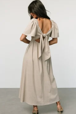 Hot Baltic Born Indie Back Tie Dress | Oatmeal