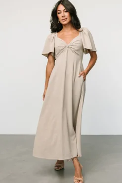 Hot Baltic Born Indie Back Tie Dress | Oatmeal