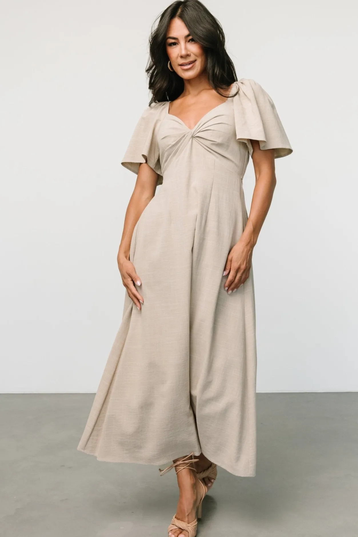 Hot Baltic Born Indie Back Tie Dress | Oatmeal