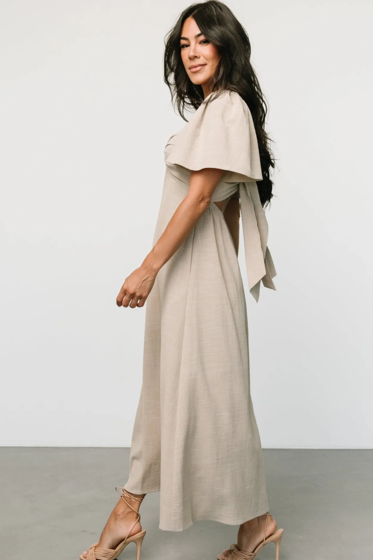 Hot Baltic Born Indie Back Tie Dress | Oatmeal