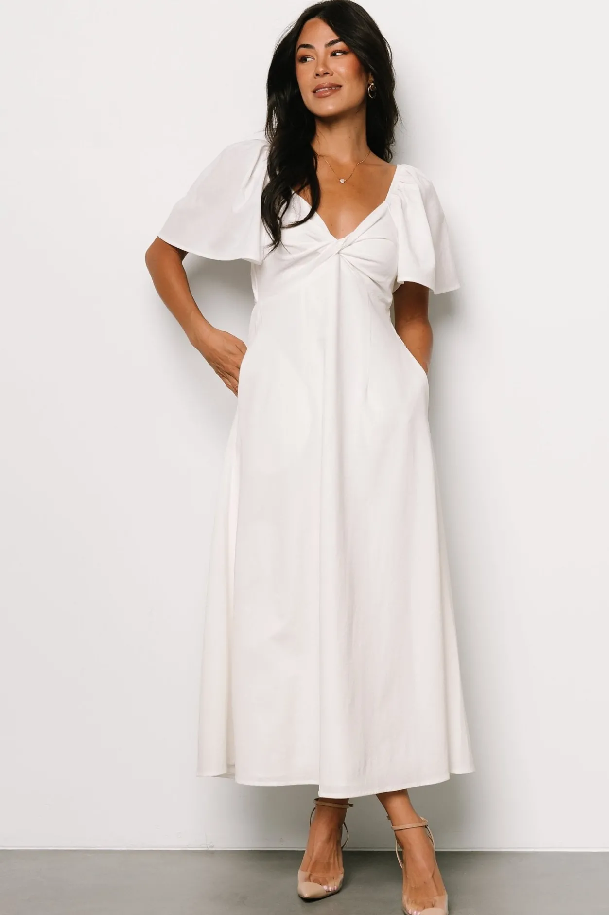 Discount Baltic Born Indie Back Tie Dress | Off White OffWhite