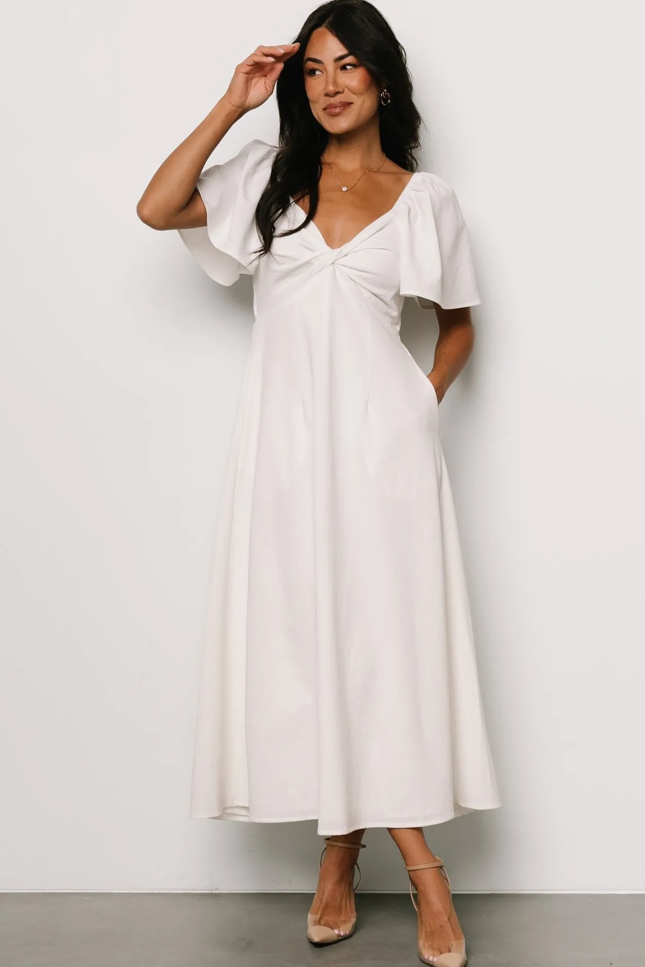 Discount Baltic Born Indie Back Tie Dress | Off White OffWhite
