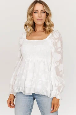 Clearance Baltic Born Ines Smocked Top | White