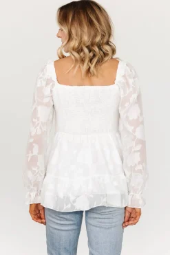 Clearance Baltic Born Ines Smocked Top | White