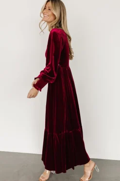 Outlet Baltic Born Ingrid Velvet Maxi Dress | Merlot