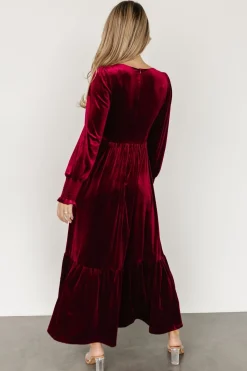 Outlet Baltic Born Ingrid Velvet Maxi Dress | Merlot