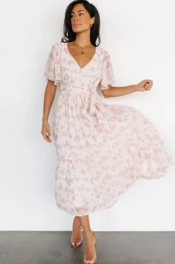 Fashion Baltic Born Iris Midi Dress | Blush Floral BlushFloral