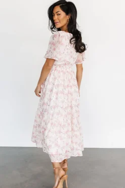 Fashion Baltic Born Iris Midi Dress | Blush Floral BlushFloral