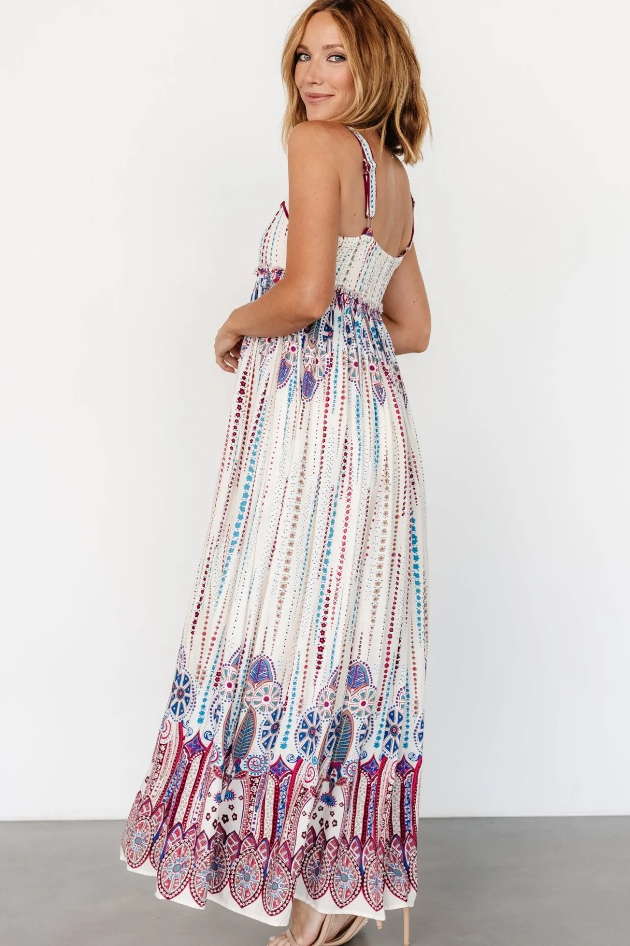 Fashion Baltic Born Ivania Tank Maxi Dress | Cream Multi CreamMulti