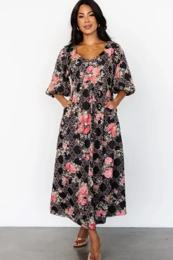 Fashion Baltic Born Ivanna Dress | Black + Pink Black+Pink