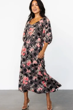Fashion Baltic Born Ivanna Dress | Black + Pink Black+Pink