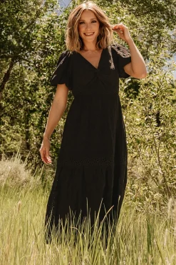 Sale Baltic Born Jackie Eyelet Maxi Dress | Black
