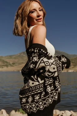 Fashion Baltic Born Jackson Oversized Cardigan | Black Print BlackPrint