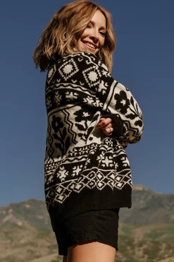 Fashion Baltic Born Jackson Oversized Cardigan | Black Print BlackPrint