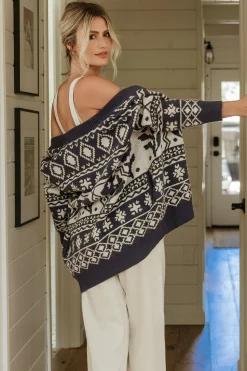 Discount Baltic Born Jackson Oversized Cardigan | Slate Print SlatePrint