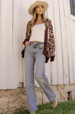 Outlet Baltic Born Jackson Oversized Cardigan | Dark Mocha Print DarkMochaPrint