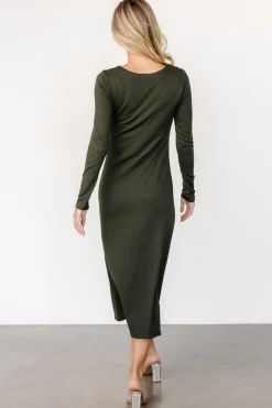 Discount Baltic Born Jaelyn Ruched Dress | Olive