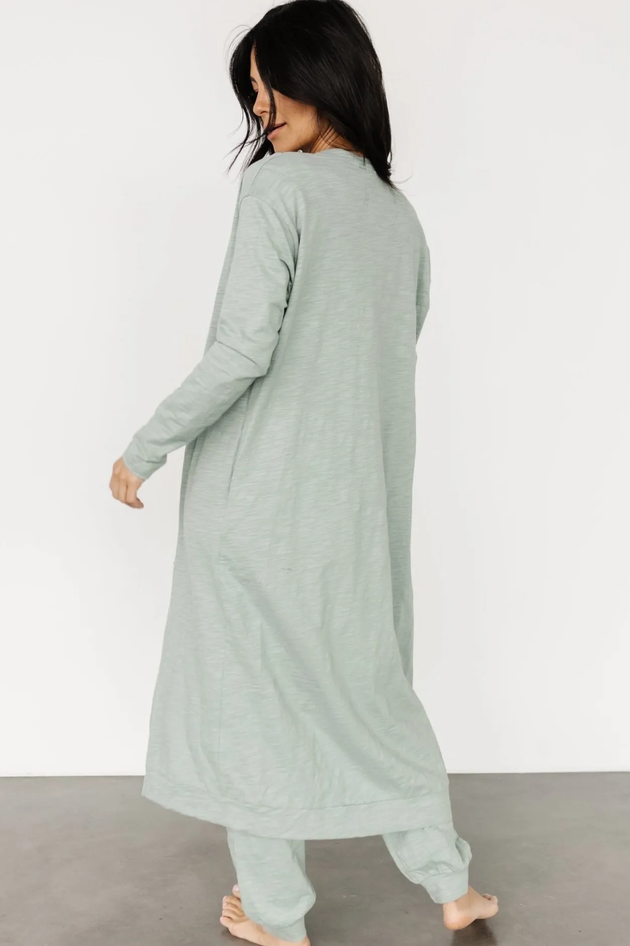 New Baltic Born Janae Jumpsuit + Cardigan Set | Sage