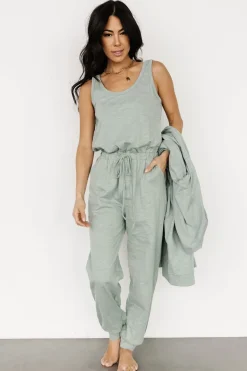 New Baltic Born Janae Jumpsuit + Cardigan Set | Sage