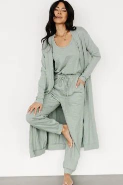 New Baltic Born Janae Jumpsuit + Cardigan Set | Sage