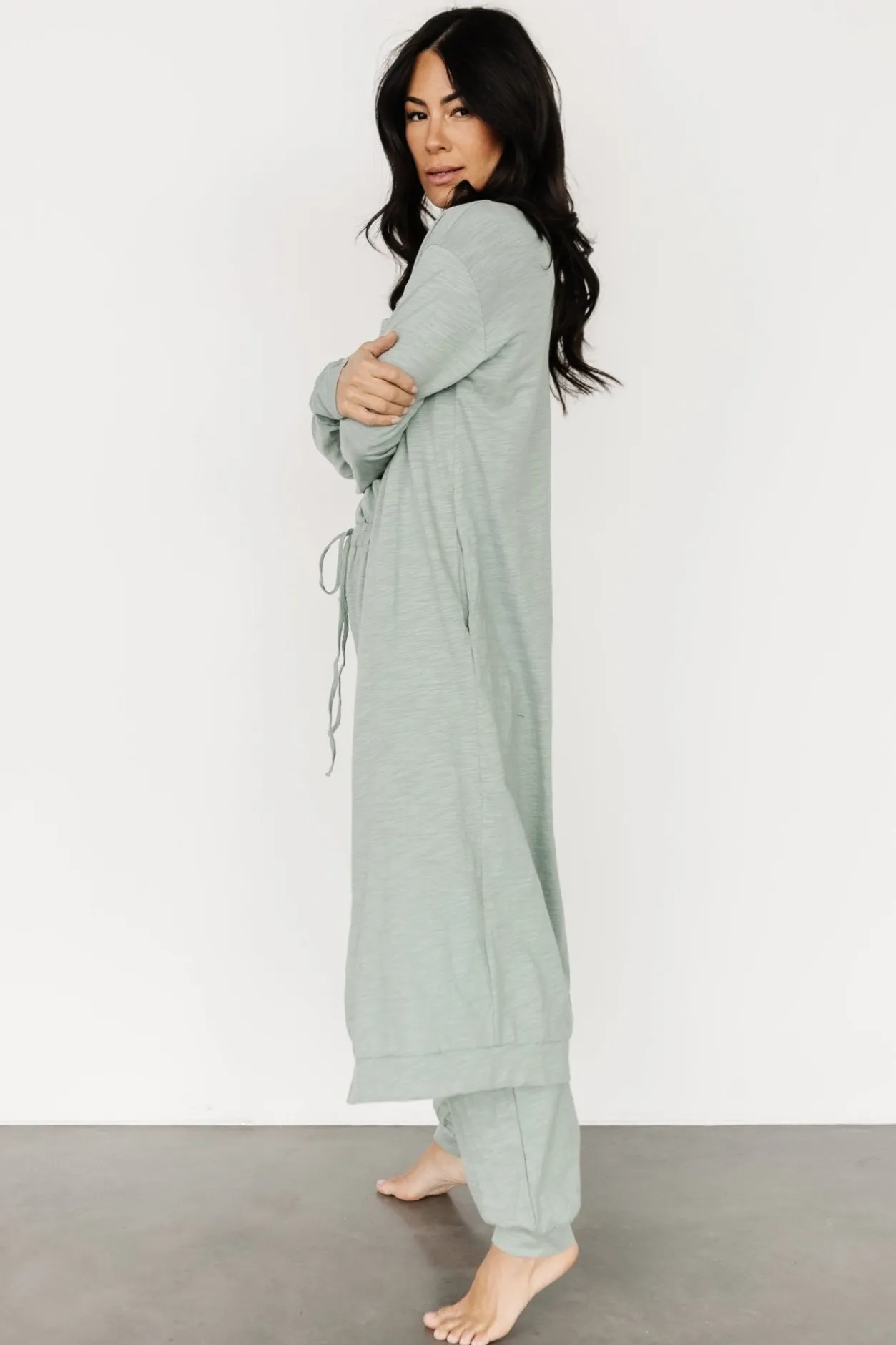 New Baltic Born Janae Jumpsuit + Cardigan Set | Sage
