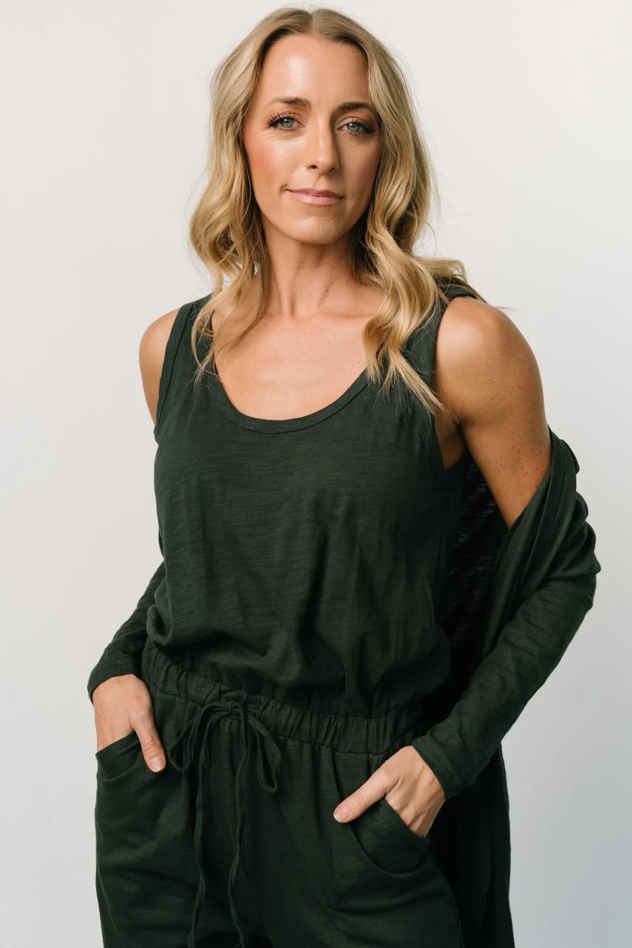 Fashion Baltic Born Janae Jumpsuit + Cardigan Set | Dark Green DarkGreen