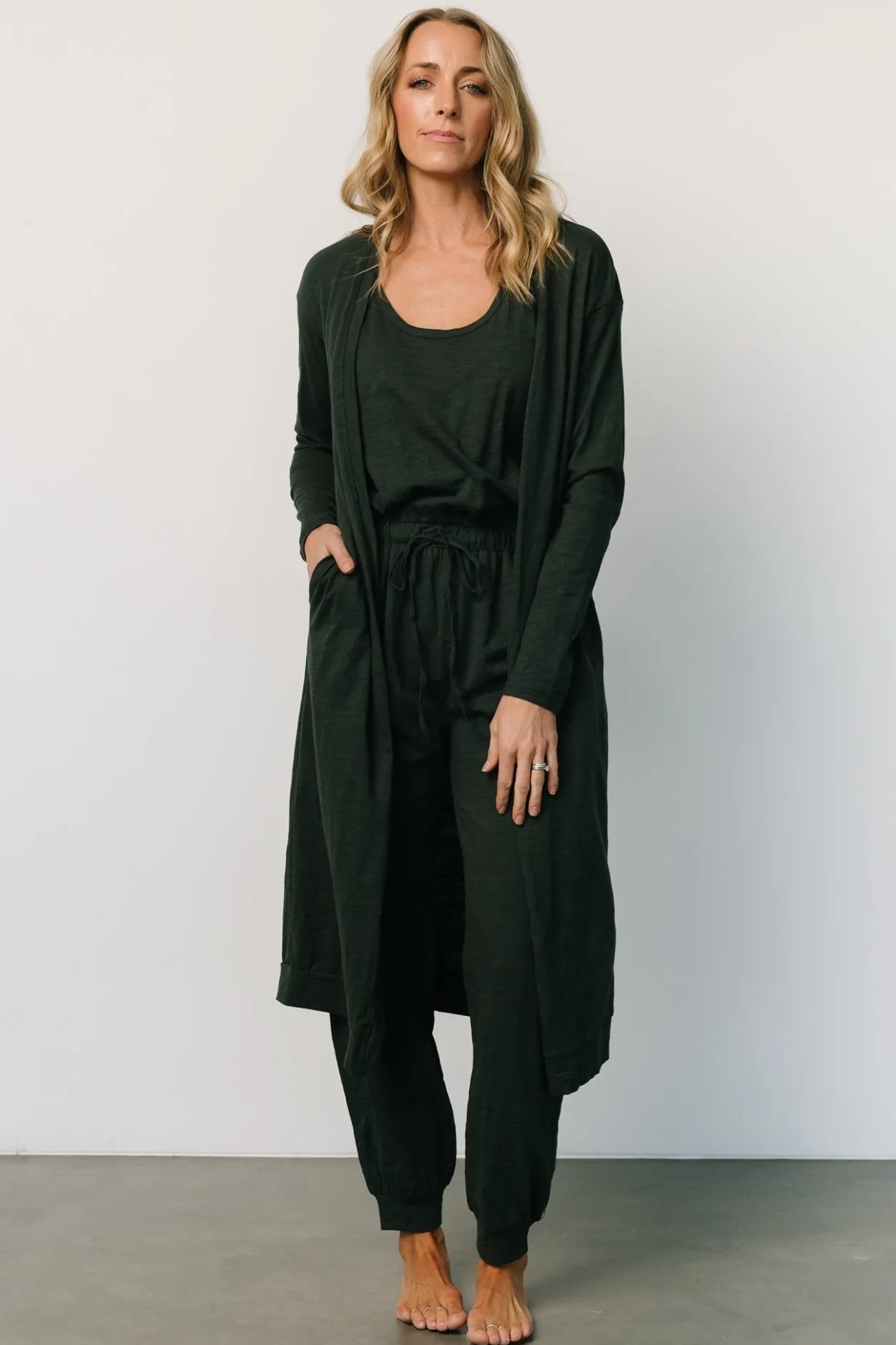 Fashion Baltic Born Janae Jumpsuit + Cardigan Set | Dark Green DarkGreen