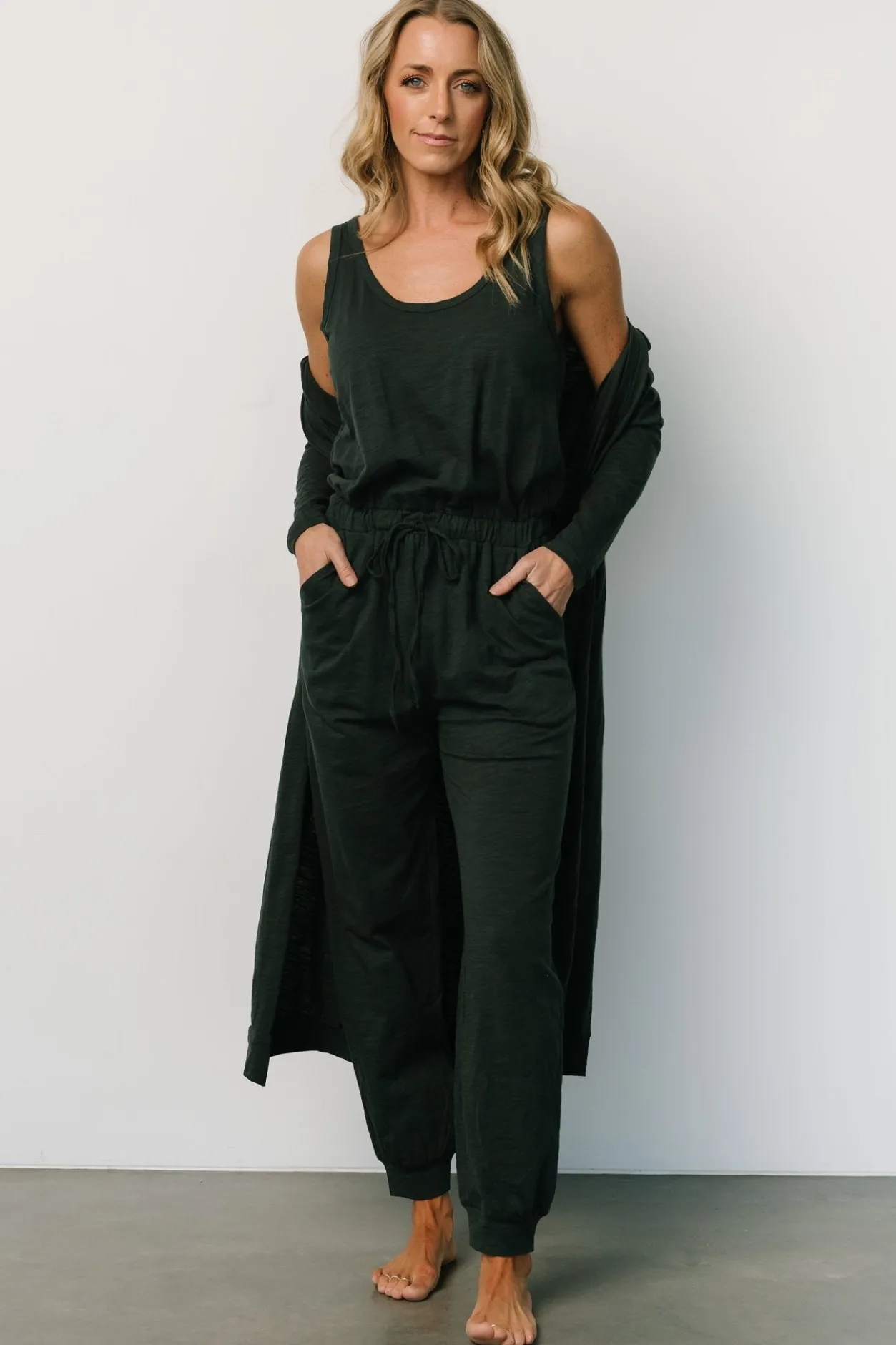 Fashion Baltic Born Janae Jumpsuit + Cardigan Set | Dark Green DarkGreen