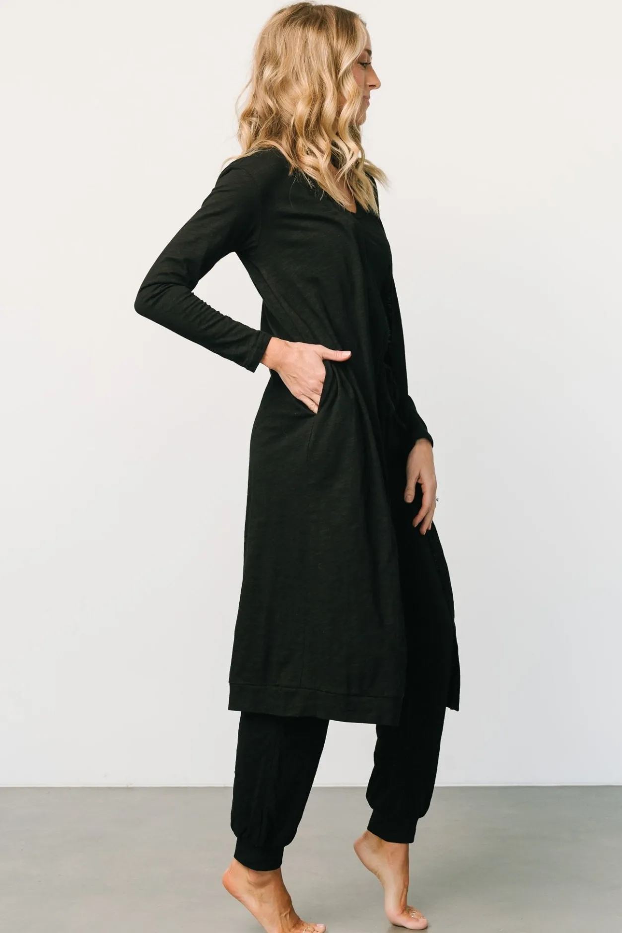 Outlet Baltic Born Janae Jumpsuit + Cardigan Set | Black