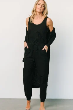 Outlet Baltic Born Janae Jumpsuit + Cardigan Set | Black