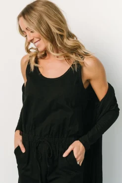 Outlet Baltic Born Janae Jumpsuit + Cardigan Set | Black