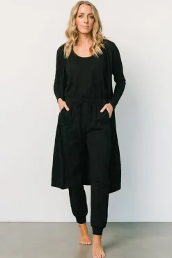 Outlet Baltic Born Janae Jumpsuit + Cardigan Set | Black