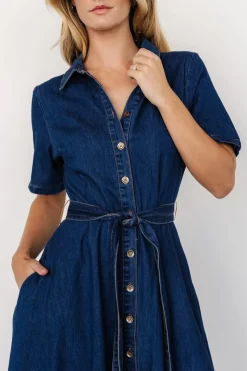Online Baltic Born Janelle Midi Dress | Denim Blue DenimBlue