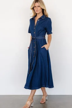 Online Baltic Born Janelle Midi Dress | Denim Blue DenimBlue