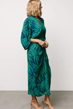 New Baltic Born Janessa Midi Dress | Green + Blue Print Green+BluePrint