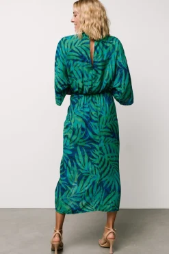 New Baltic Born Janessa Midi Dress | Green + Blue Print Green+BluePrint
