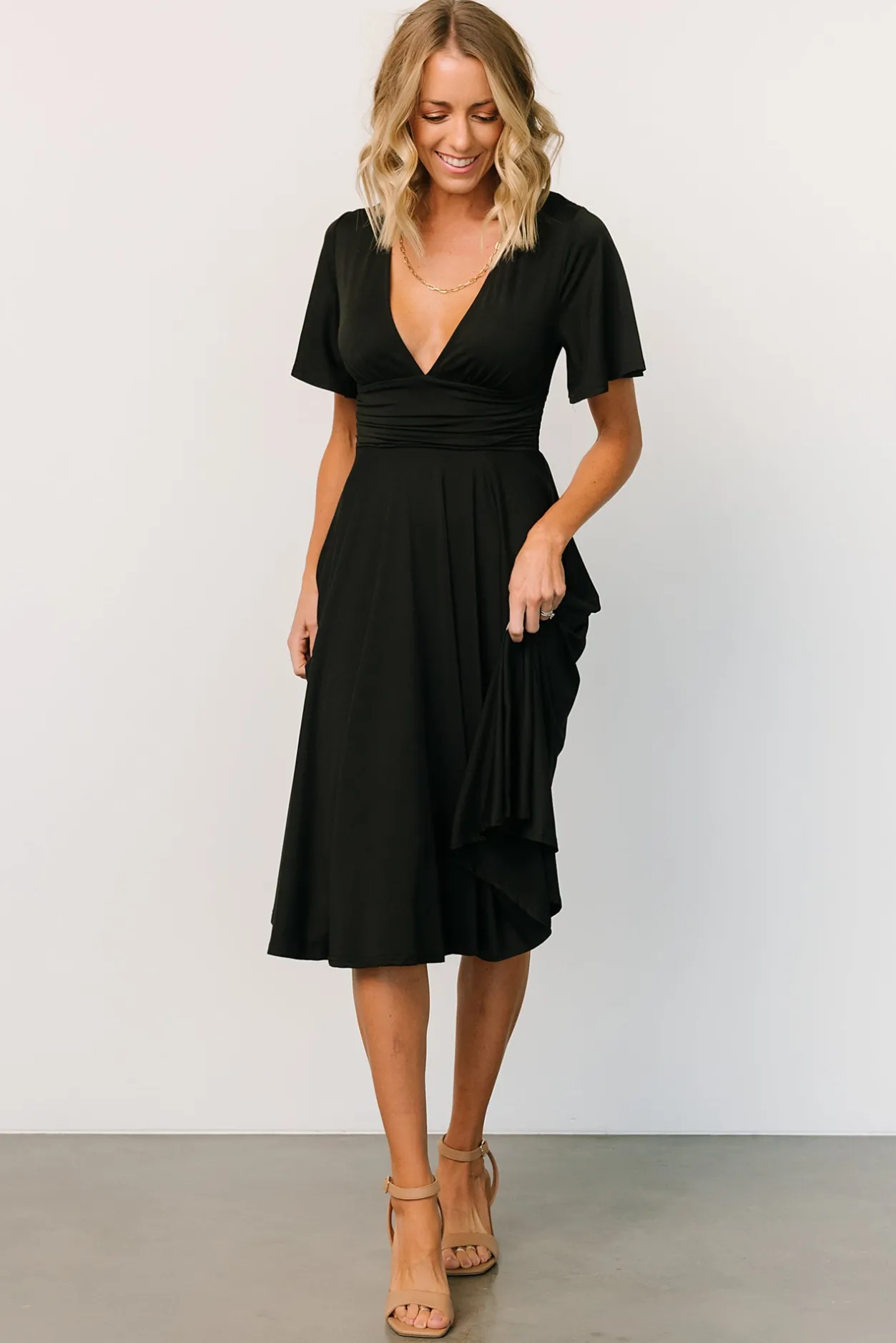 Sale Baltic Born Janette Midi Dress | Black