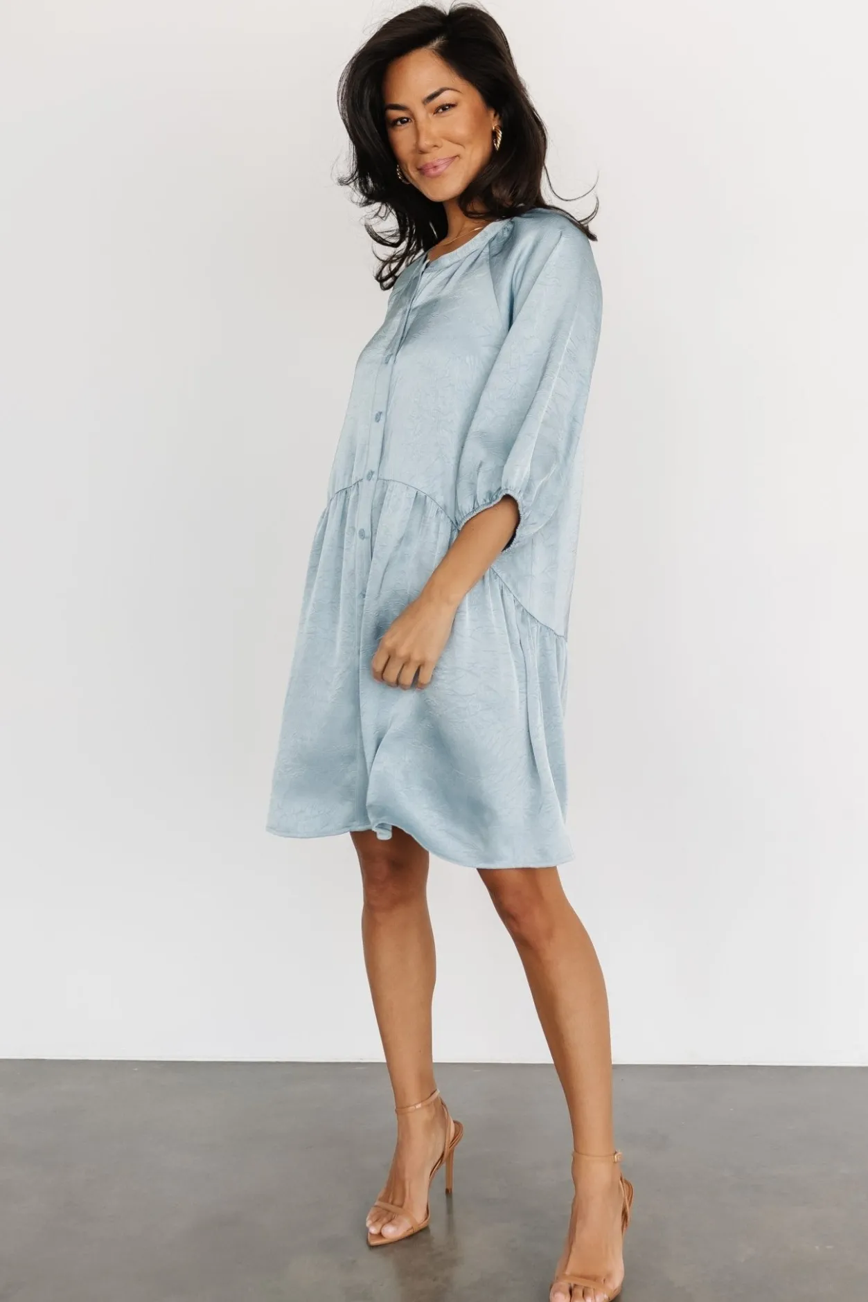 Discount Baltic Born Janice Button Dress | Blue